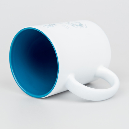 Engraving mug white matte - inner light blue carton 36 pcs.