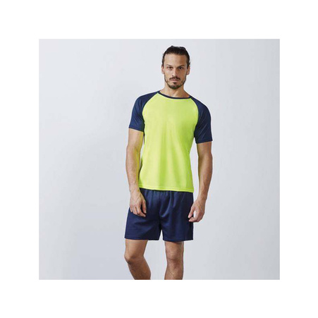 Short sleeve yellow sports shirt - navy blue S