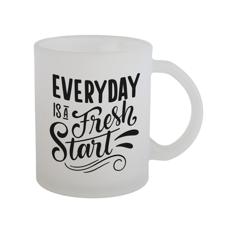 Frosted glass mug 500 ml