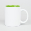 Engraving mug white matte - inner light green carton 36 pcs.