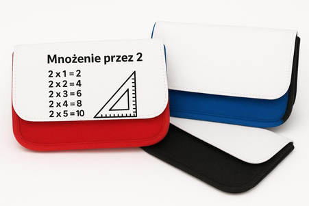 Piórnik kosmetyczka - kolor czerwony, czarny, niebieski ( komplet 3 szt.)