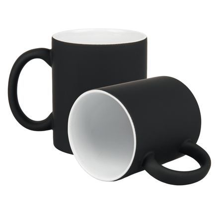 Mug rubberized surface - black