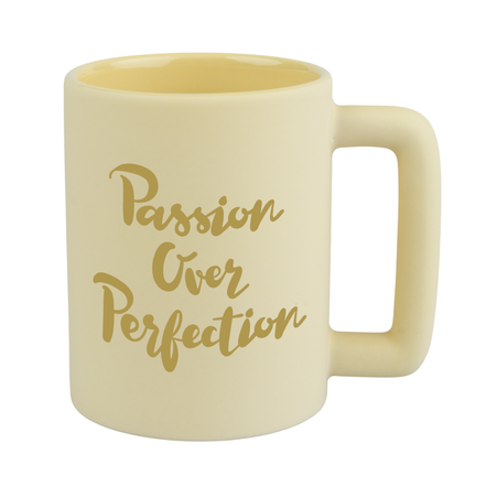 Mug 440 ml matte Leo yellow carton 36 pcs.