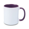 Combo white mug - handle and inside plum - half pallet 432 pcs.