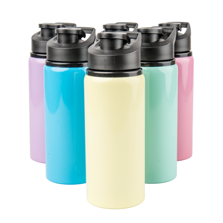 Aluminiowa butla 600 ml Active Flip Top - żółta komplet 5 szt.