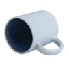 Pavo white mug - inner blue