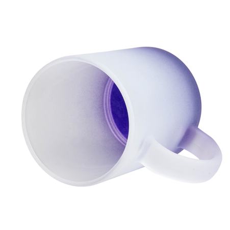 Glass mug frosted gradient navy blue