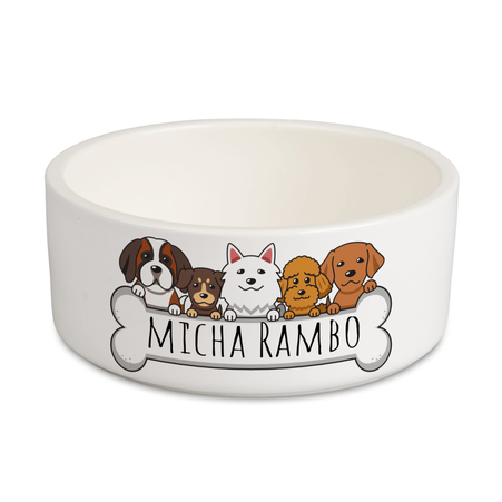 Ceramic dog bowl