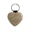 Heart eco leather pendant gold (kpl. 5 pcs.)