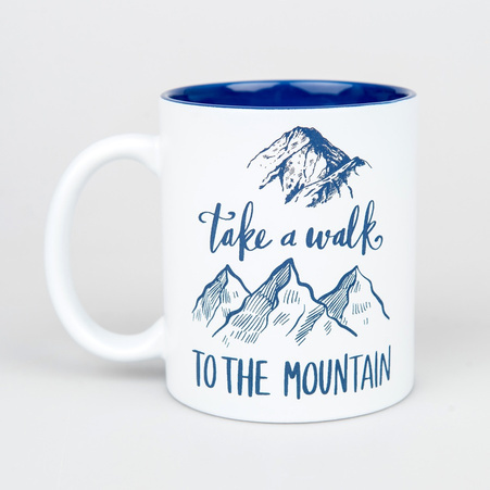 Mug for engraving white matte - inner Cambridge blue carton 36 pcs.