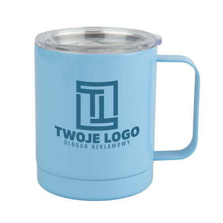 Steel mug 330 ml light color blue