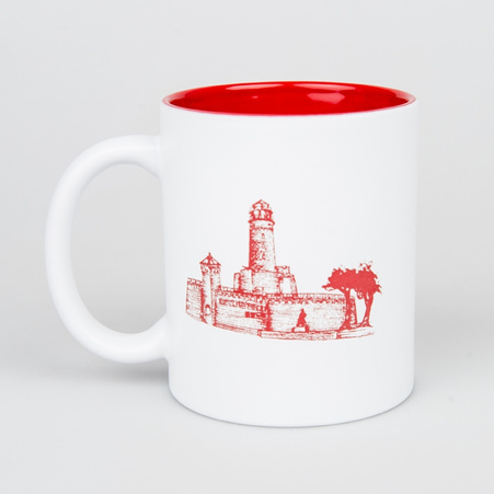 Mug for engraving white matte - inner red cardboard 36 pcs.