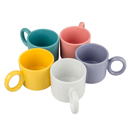 Ravenna mug 400 ml spotted yellow carton 36 pcs