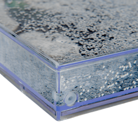 Water frame 10x15 - silver glitter