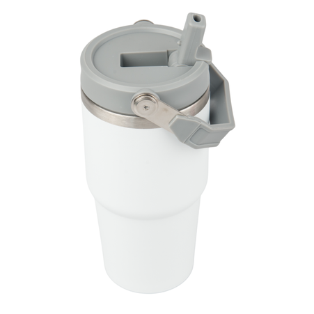 Trip 600 ml steel mug engraved/UV - white