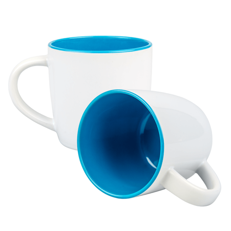 Boston mug for sublimation white - inner light blue carton 36 pcs.