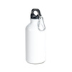 Aluminum bottle 400 ml with carabiner white set of 5 pcs.