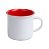 White mug 250 ml Camper inside red