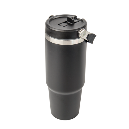 Kubek stalowy Trip 900 ml grawer/UV - czarny