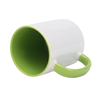 Combo white mug - handle and inside light green - half pallet 432 pcs.