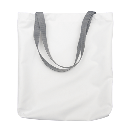 Shoulder bag white 38x40 cm - handle gray (set of 10pcs.)