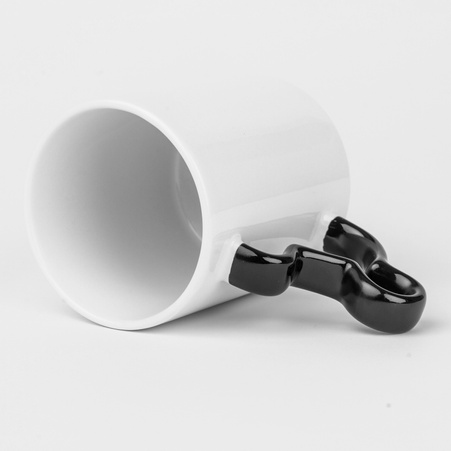 Mug white handle Mickey Mouse black