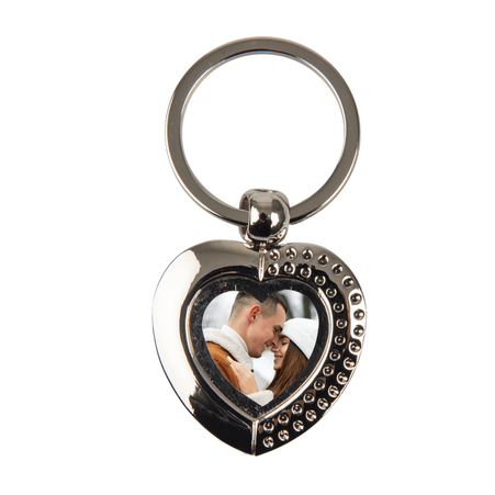 Sublimation metal key ring - heart