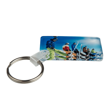 4MD acrylic key ring rectangular 30x55 mm (one-sided) - 10pcs