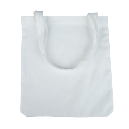 Shoulder bag white 36,5x33,5 cm - white handle (set of 10 pieces)