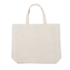 Linen shoulder bag wide 48x38 cm - light beige