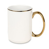Mug 440 ml white - gold handle set of 324 pcs.