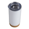 Steel thermo bottle 500 ml white with cork bottom