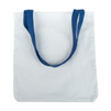 Shoulder bag white 36,5x33,5 cm - handle blue (set of 10 pieces)