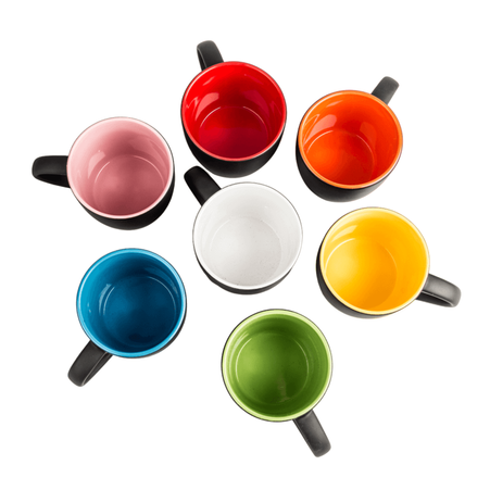 Boston mug for engraving matte black - red inside