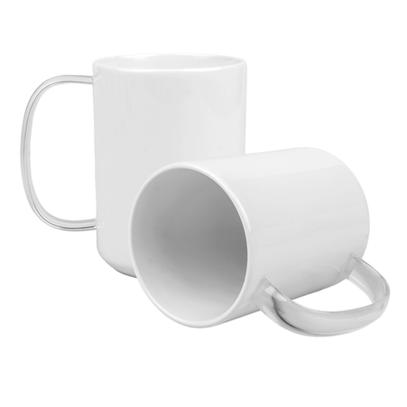 Kubek biały 440 ml szklany uchwyt karton 36 szt.