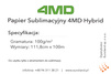 Papier Sublimacyjny 4MD Hybrid 111,8 cm/100 m 100g/m2