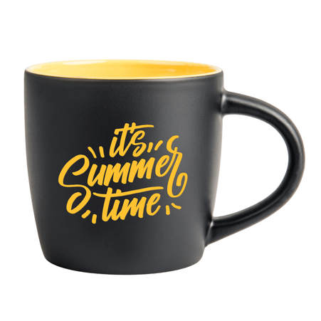 Boston mug for engraving matte black - inner yellow carton 36 pcs.