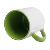 Coffee mug 330 ml combo - handle and inside light green