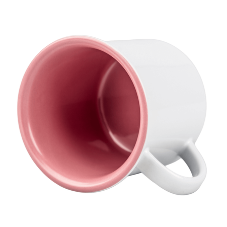 White mug 250 ml Camper pink inside carton 36 pcs.