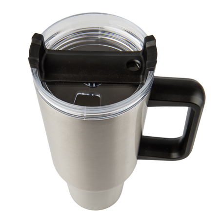 Travel 1200 ml steel mug - silver