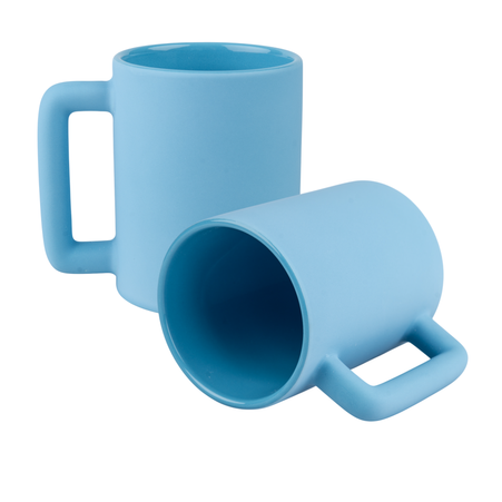 Kubek 440 ml matowy Leo niebieski karton 36 szt.