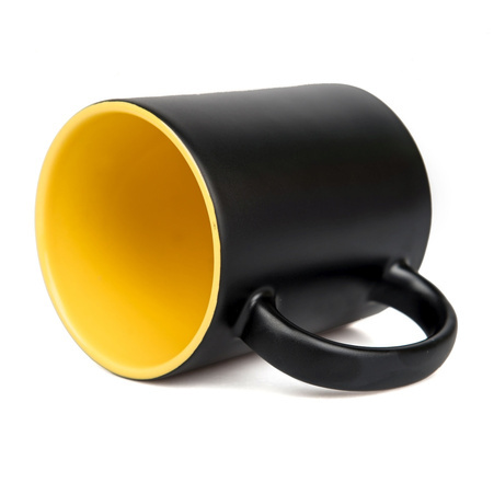 Mug for engraving matte black - inner yellow carton 36 pcs.