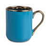 Elegant mug handle and rim gold - blue