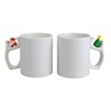 White mug with Christmas tree in handle