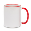 White mug - red handle