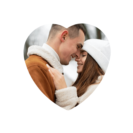 Sublimation metal key ring - heart