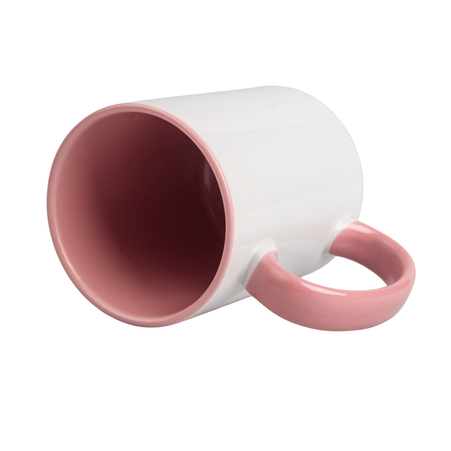 White mug 440 ml Combo - handle and inner pink carton 36 pcs.