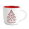 Boston mug for engraving matte white - inside red