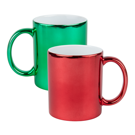 Mug metallic green - glossy carton 36 pcs.