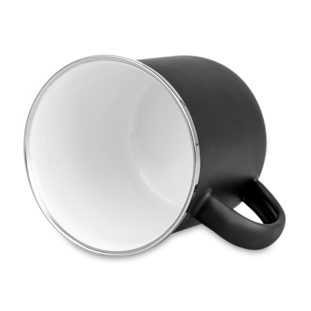 Magic enamel steel mug black